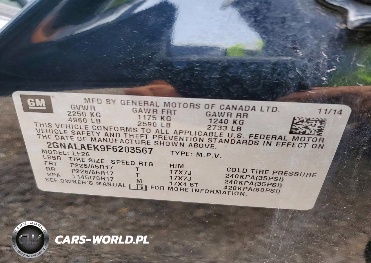 2015 Chevrolet Equinox Ls VIN:2GNALAEK9F6203567 - 12