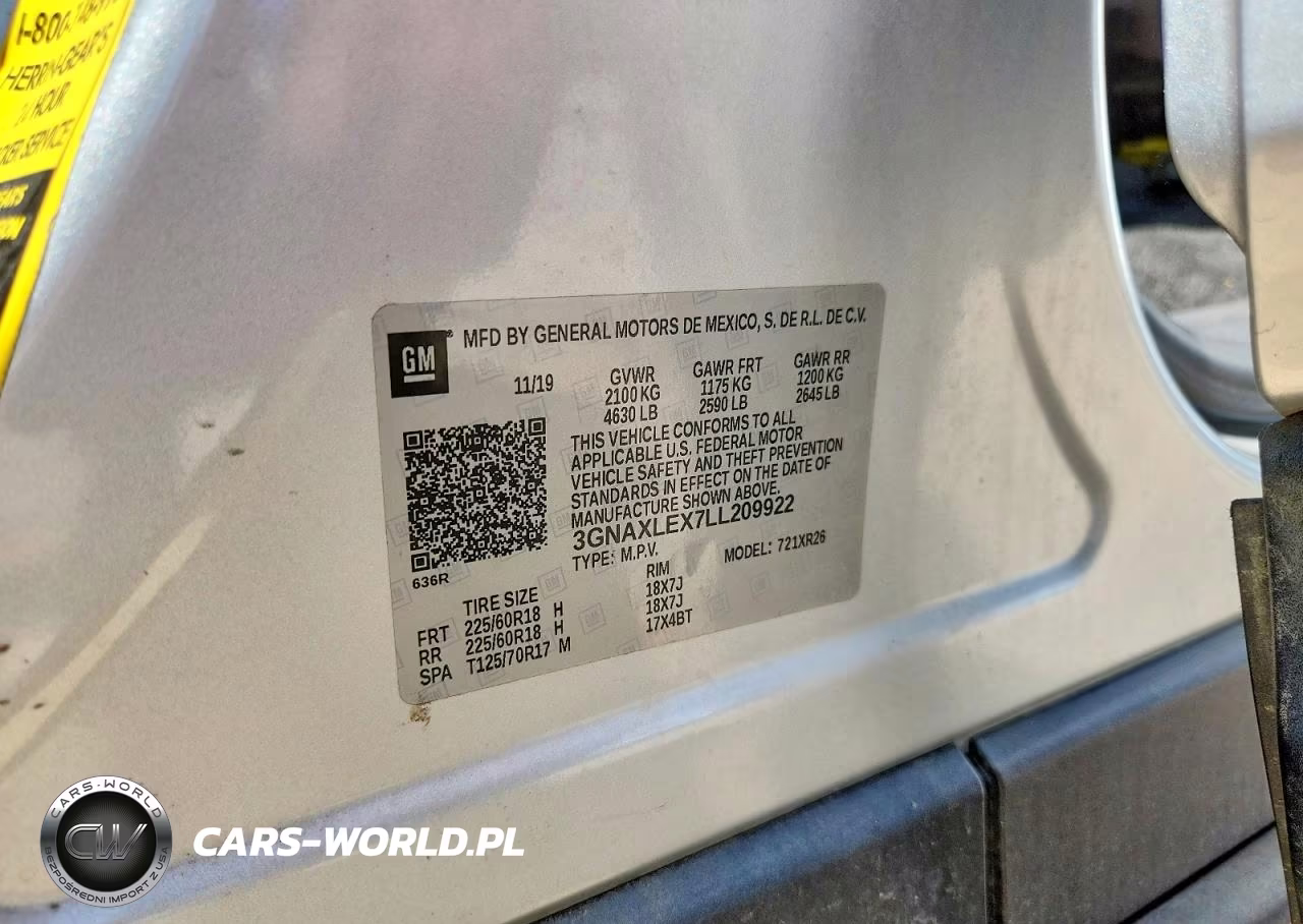 2020 Chevrolet Equinox Lt VIN:3GNAXLEX7LL209922 - 13