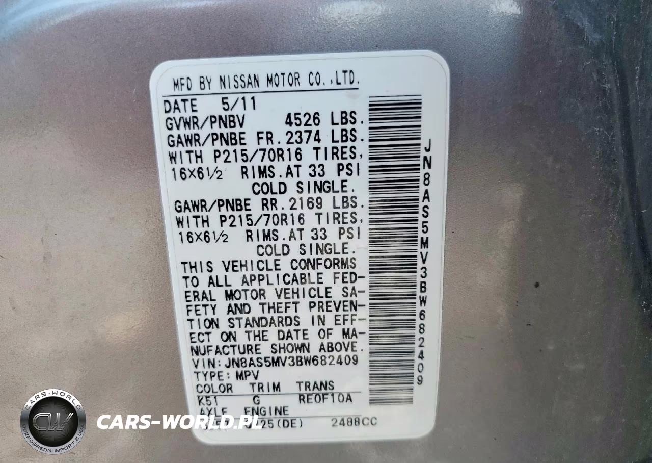 2011 Nissan Rogue S VIN:JN8AS5MV3BW682409 - 13