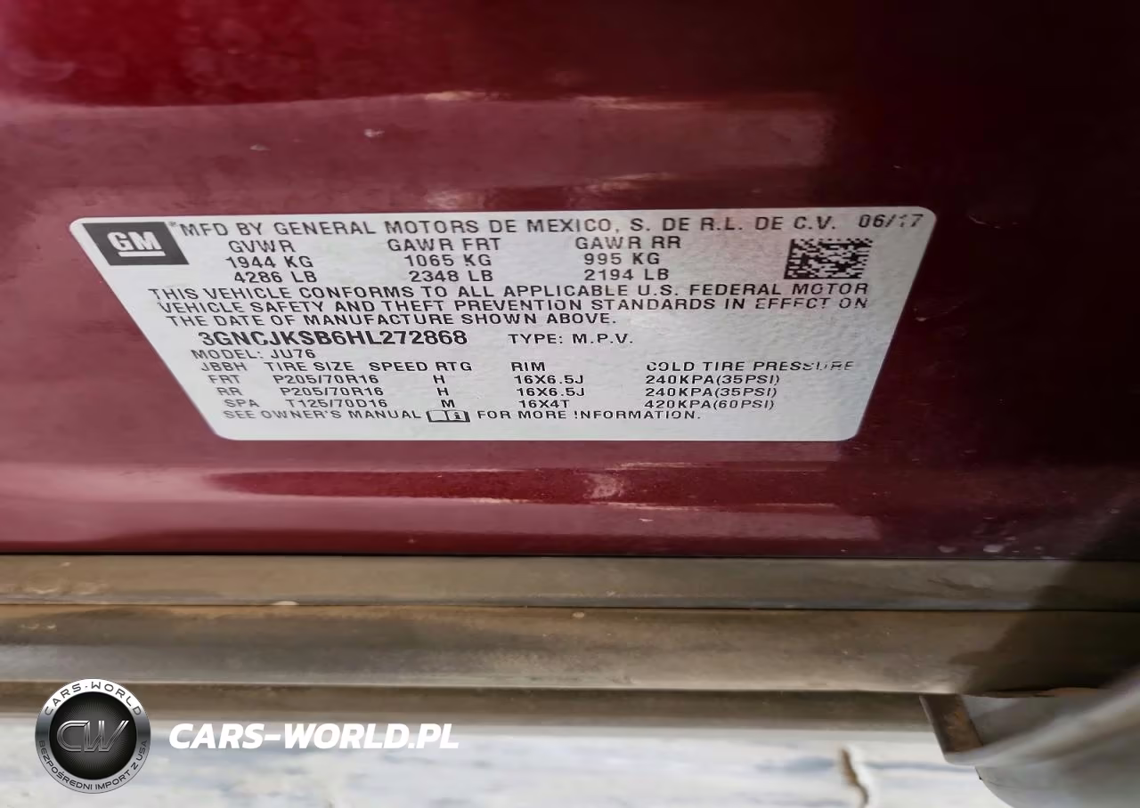 2017 Chevrolet Trax Ls VIN:3GNCJKSB6HL272868 - 13
