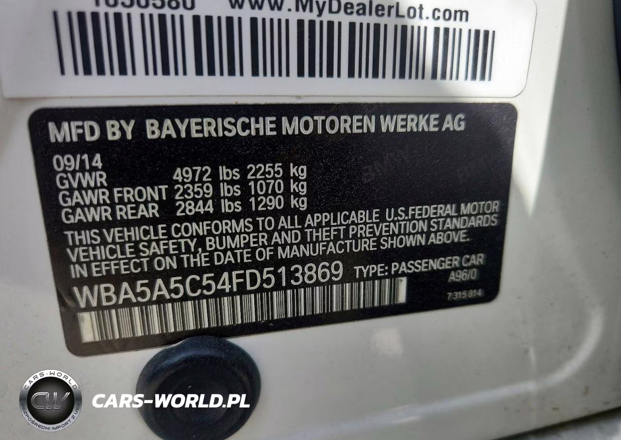2015 BMW 528 I VIN:WBA5A5C54FD513869 - 12