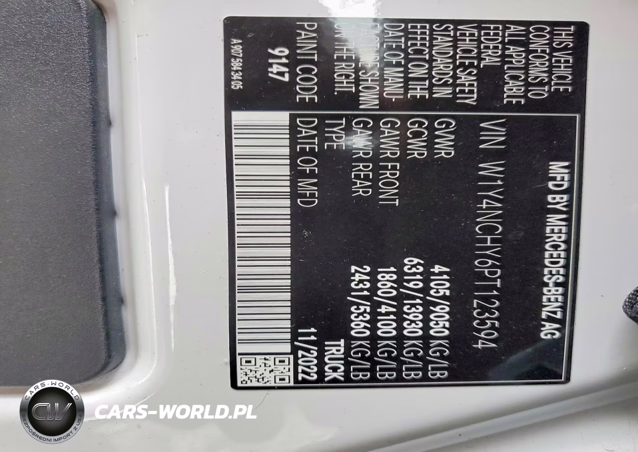 2023 Mercedes-Benz Sprinter 2500 VIN:W1Y4NCHY6PT123594 - 13