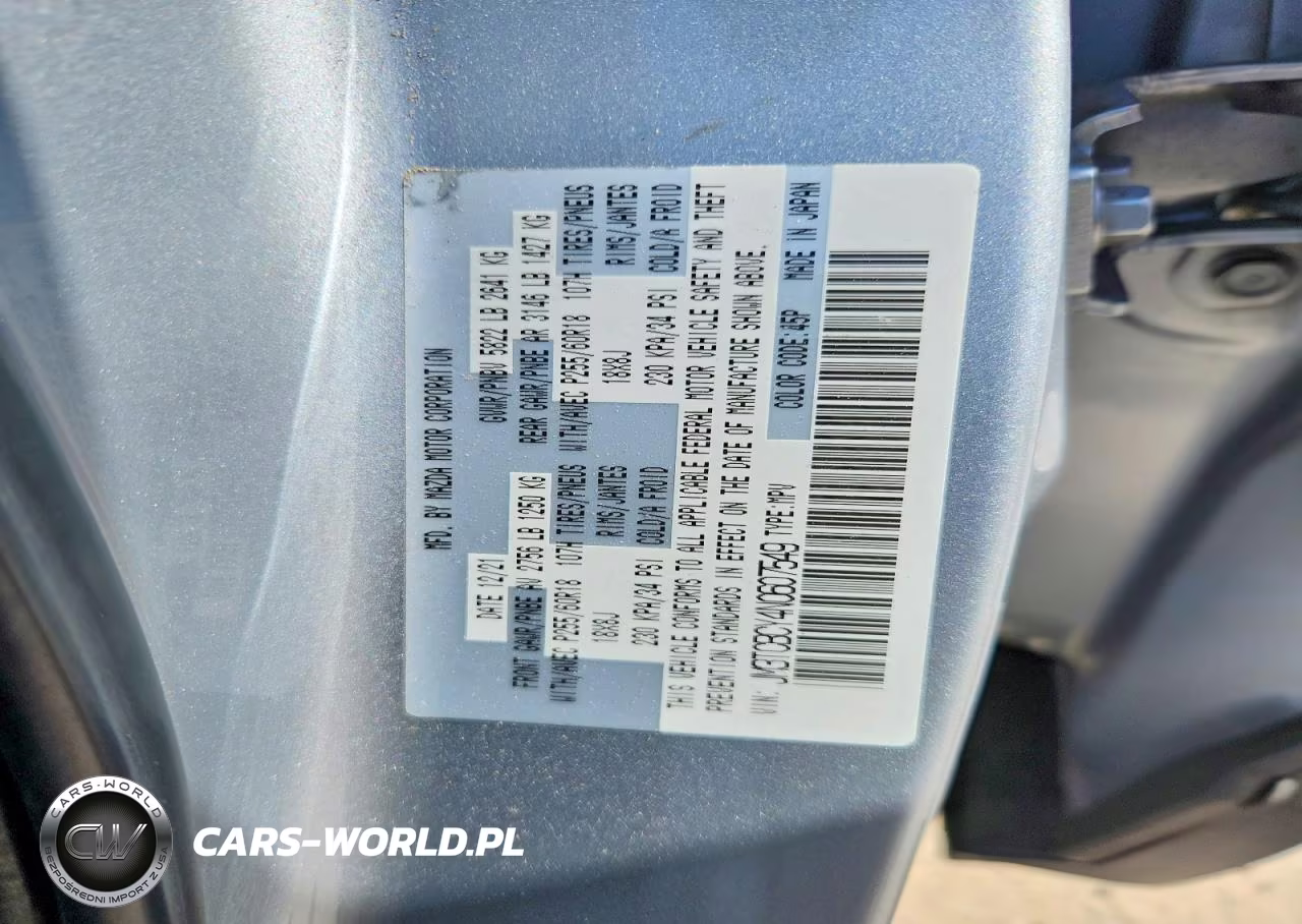 2022 Mazda Cx-9 Touring VIN:JM3TCBCY4N0607549 - 14