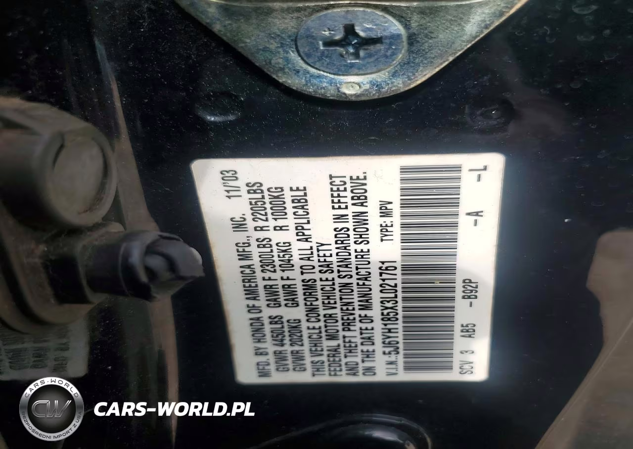 2003 Honda Element Ex VIN:5J6YH185X3L021761 - 11
