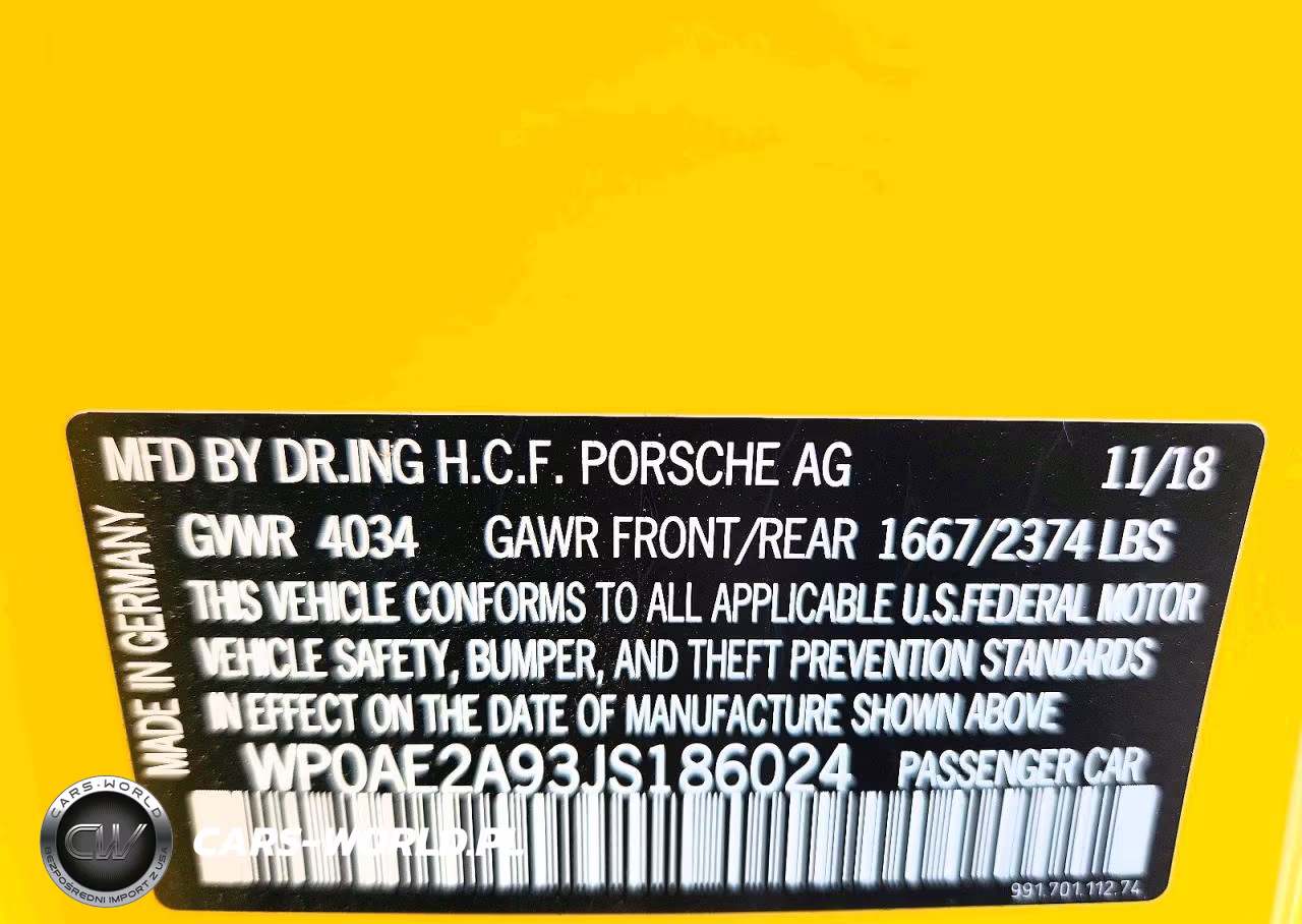 2018 Porsche 911 Gt2 Rs VIN:WP0AE2A93JS186024 - 12
