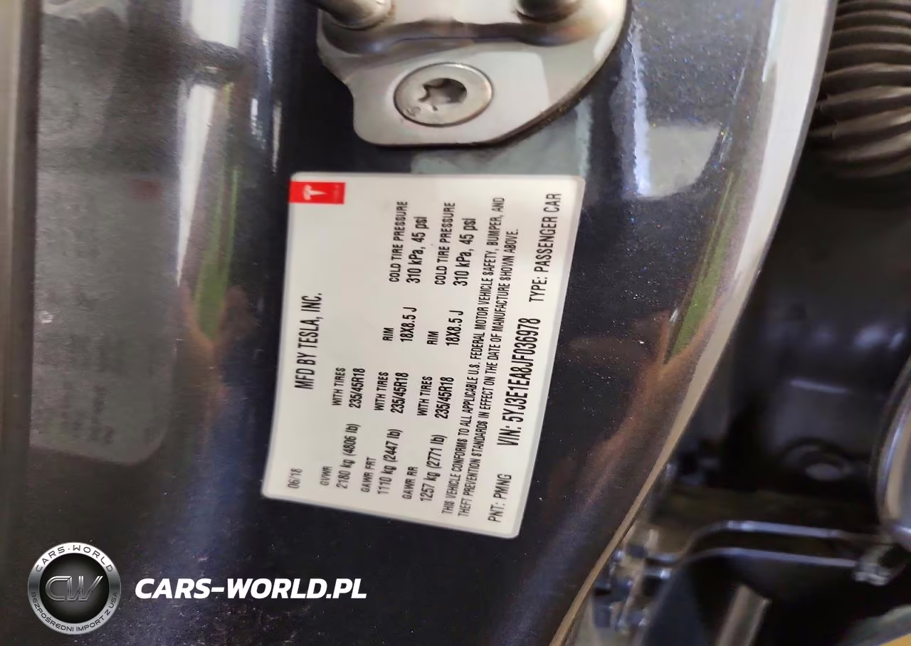 2018 Tesla Model 3 VIN:5YJ3E1EA8JF036978 - 12