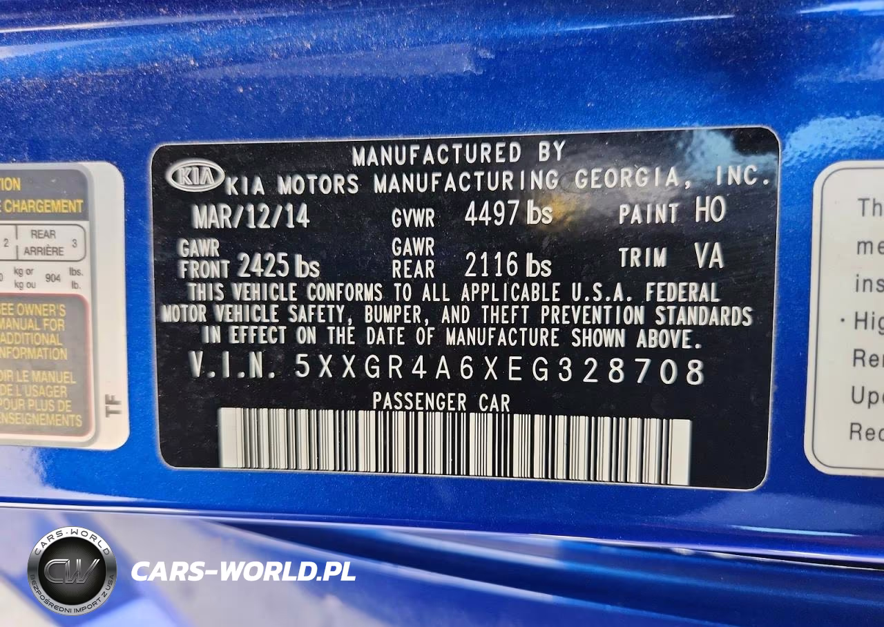 2014 Kia Optima Sx VIN:5XXGR4A6XEG328708 - 12