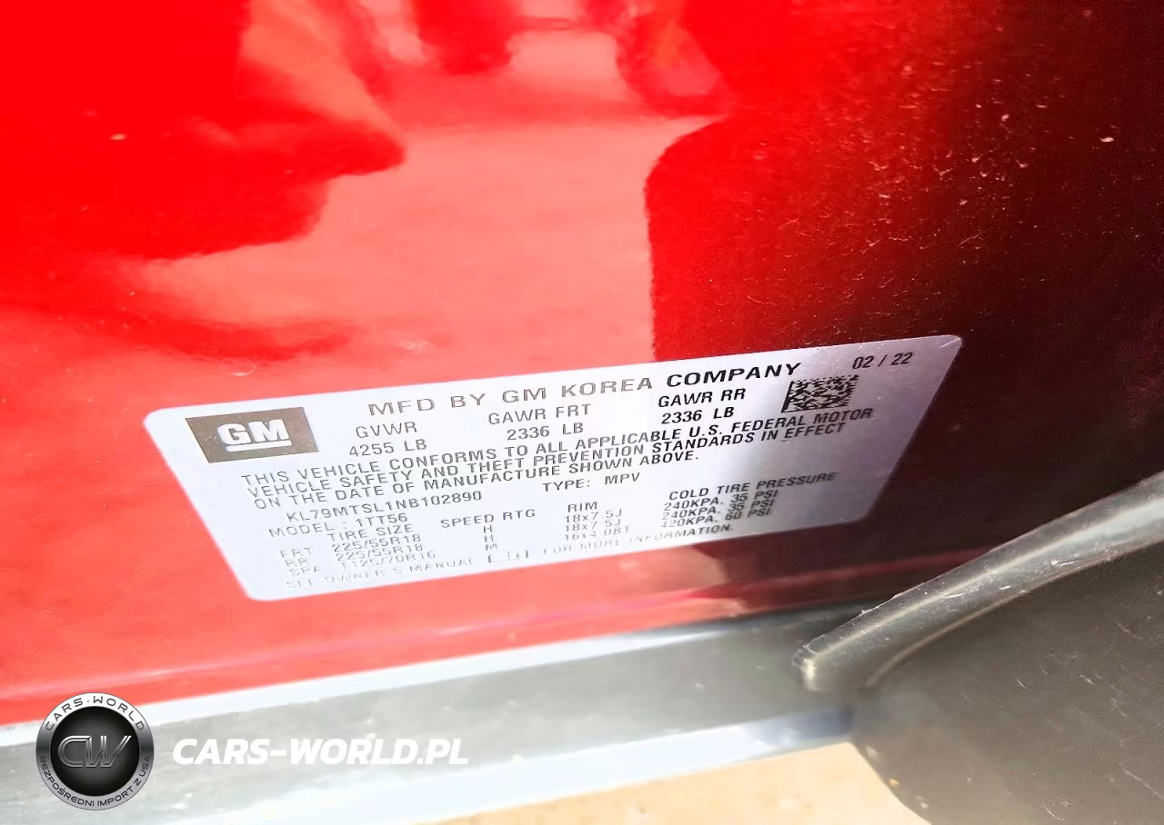 2022 Chevrolet Trailblazer Rs VIN:KL79MTSL1NB102890 - 13