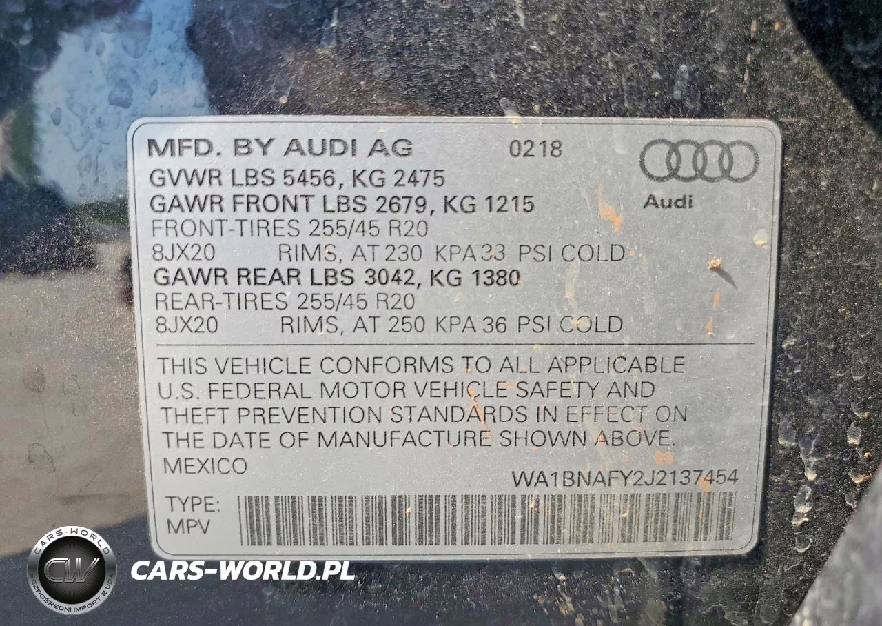 2018 Audi Q5 Premium Plus VIN:WA1BNAFY2J2137454 - 13
