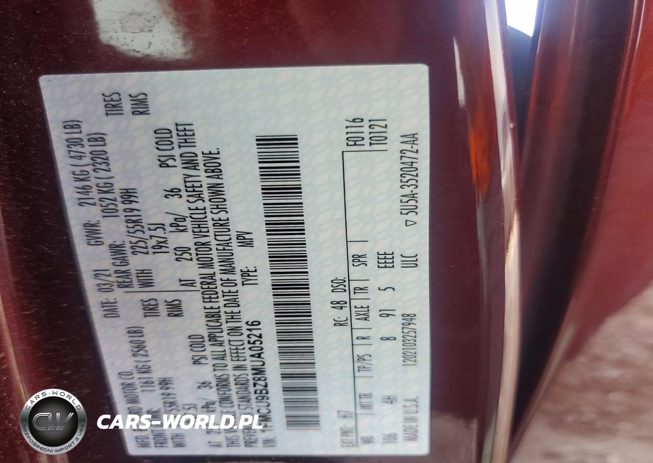 2021 Ford Escape Se VIN:1FMCU9BZ8MUA05216 - 13
