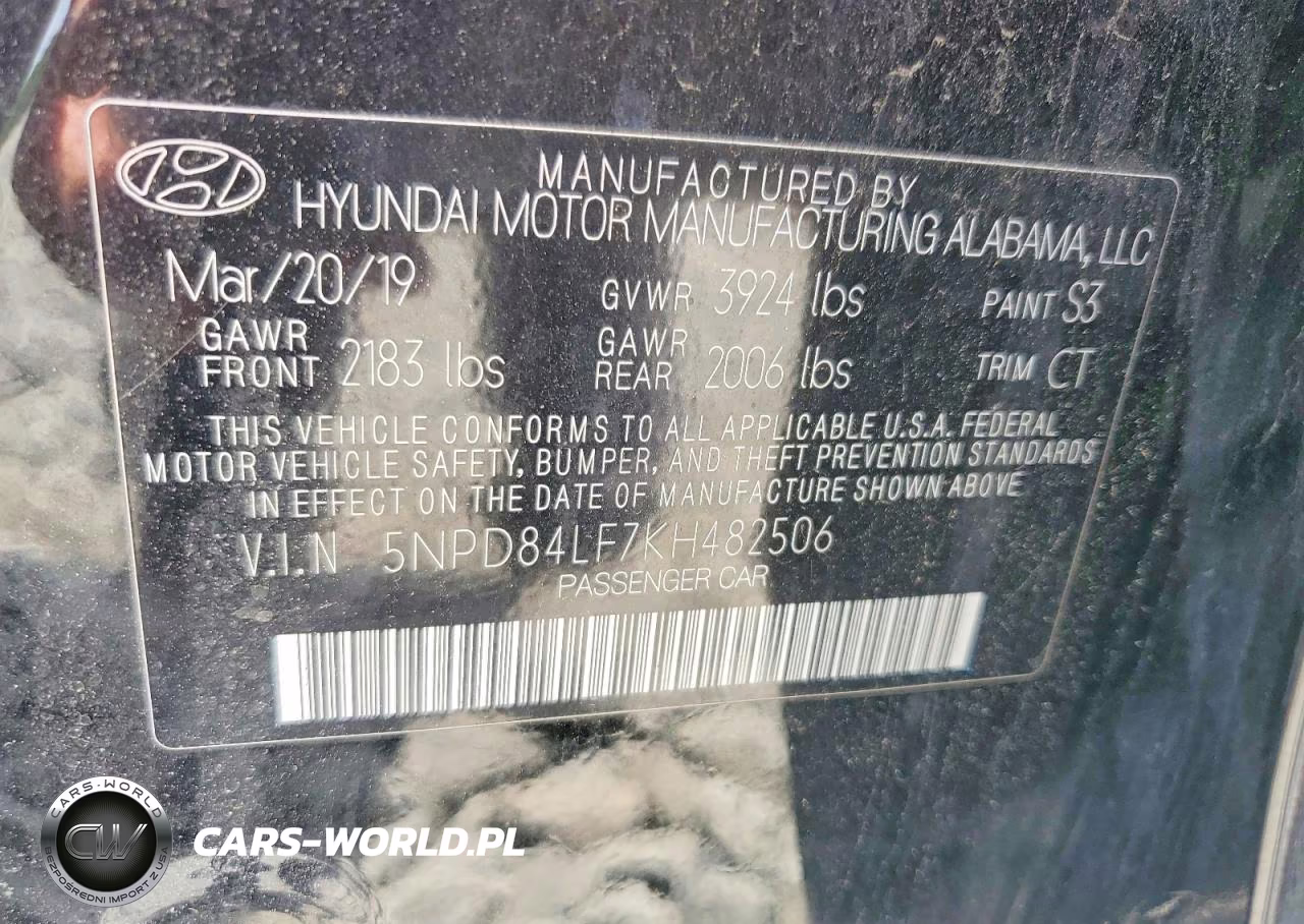 2019 Hyundai Elantra Sel VIN:5NPD84LF7KH482506 - 12