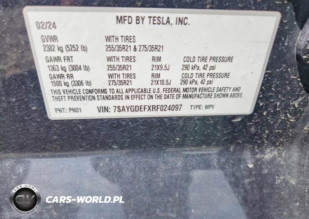 2024 Tesla Model Y VIN:7SAYGDEFXRF024097 - 12
