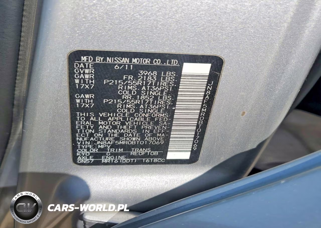 2011 Nissan Juke S VIN:JN8AF5MR0BT017069 - 12