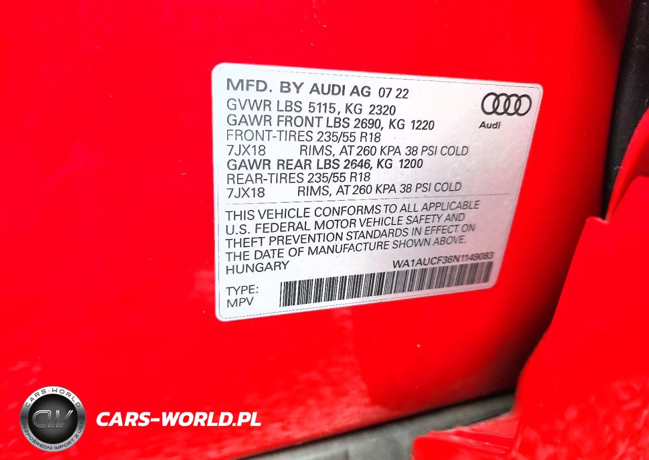 2022 Audi Q3 Premium 40 VIN:WA1AUCF36N1149083 - 14