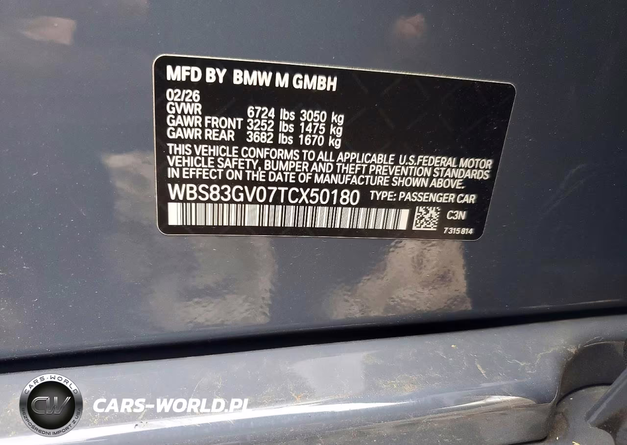 2026 BMW M5 Touring VIN:WBS83GV07TCX50180 - 13
