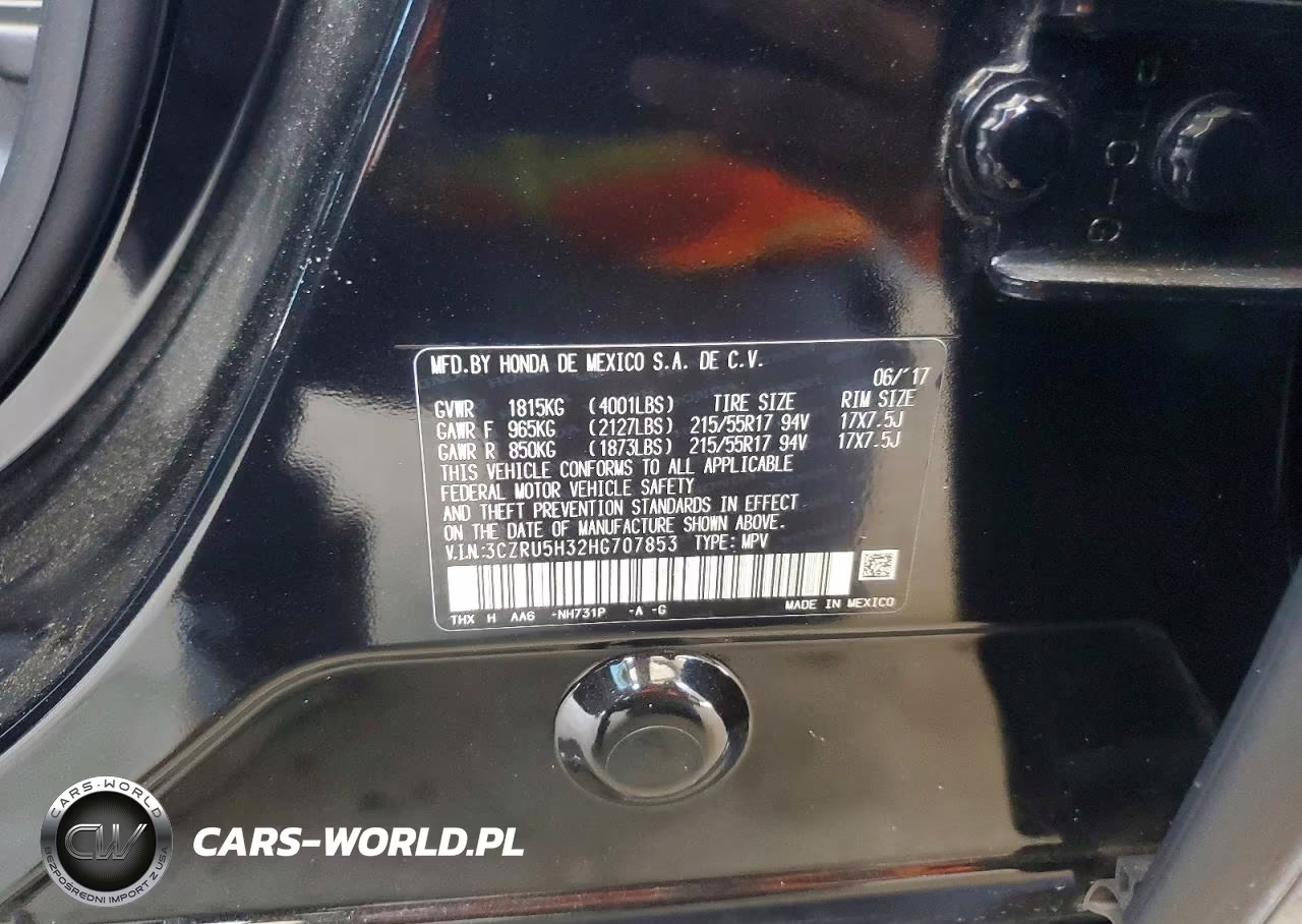 2017 Honda Hr-V Lx VIN:3CZRU5H32HG707853 - 14