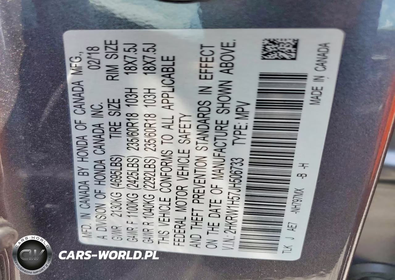 2018 Honda Cr-V Ex VIN:2HKRW1H57JH506733 - 12