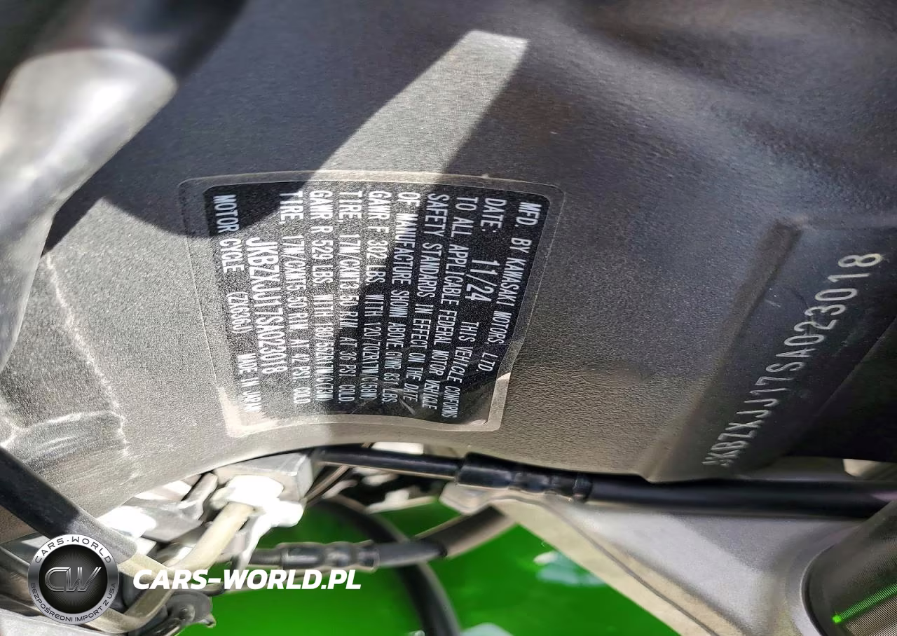 2025 Kawasaki Zx636 K VIN:JKBZXJJ17SA023018 - 9