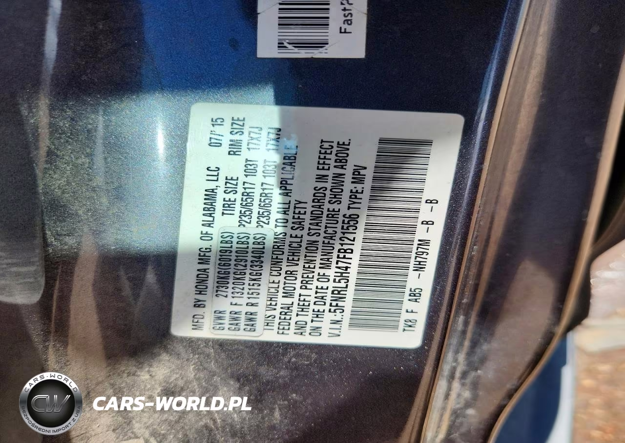 2015 Honda Odyssey Ex VIN:5FNRL5H47FB121556 - 12