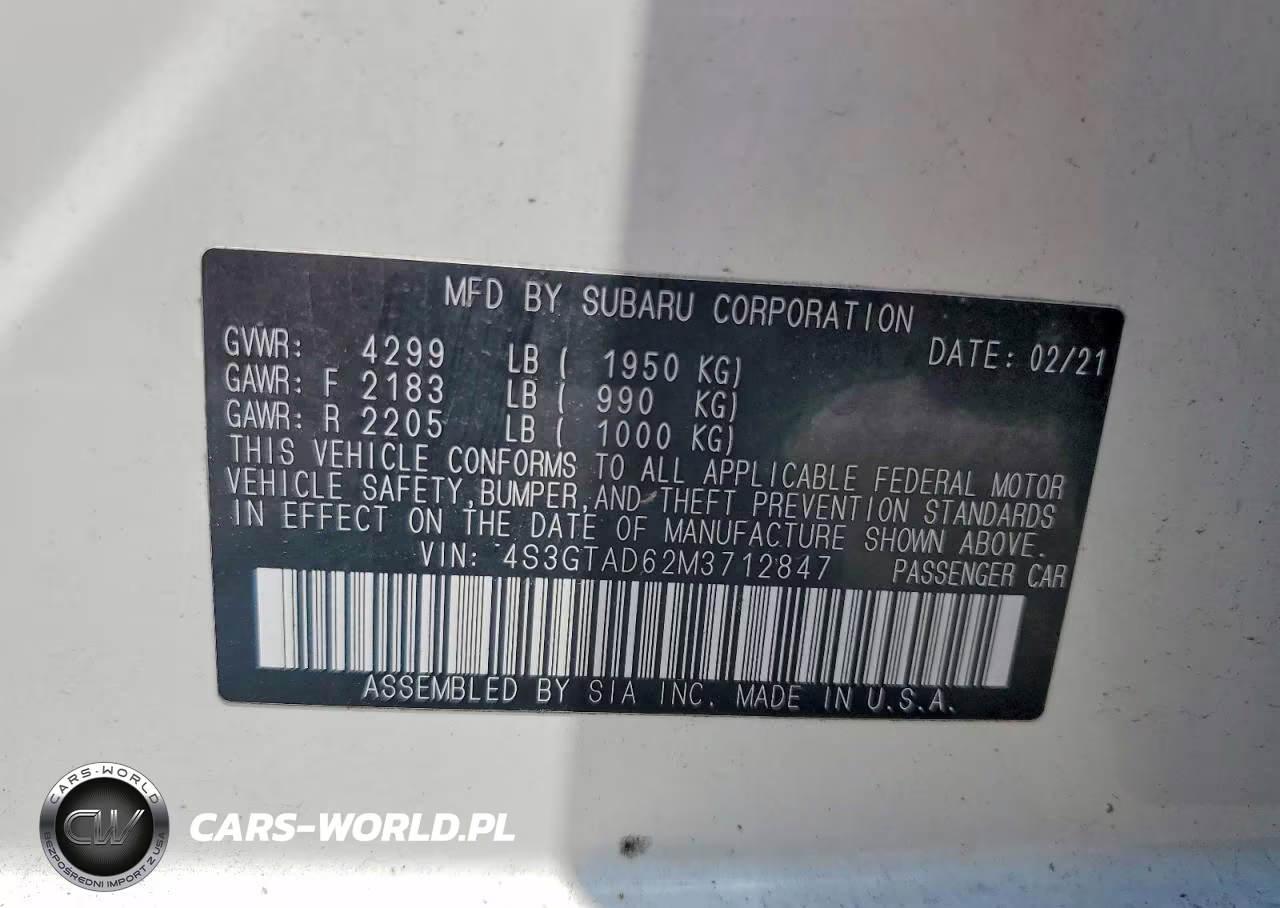 2021 Subaru Impreza VIN:4S3GTAD62M3712847 - 12