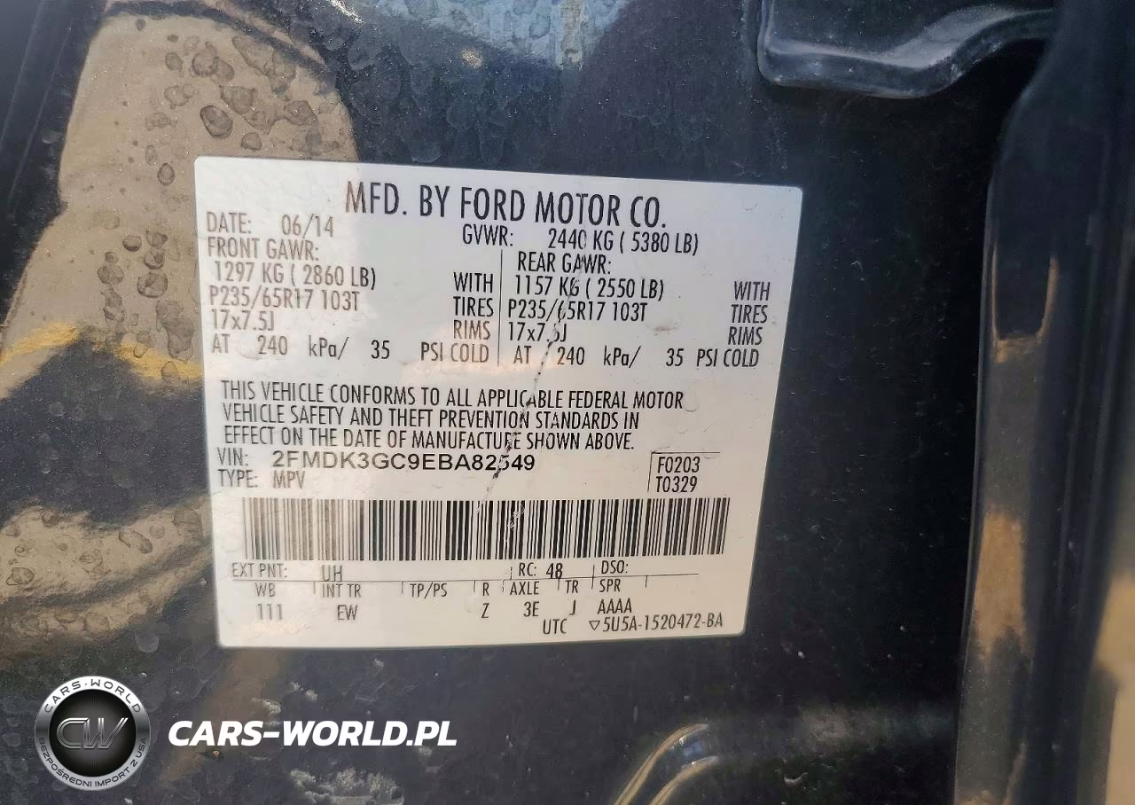 2014 Ford Edge Se VIN:2FMDK3GC9EBA82549 - 13