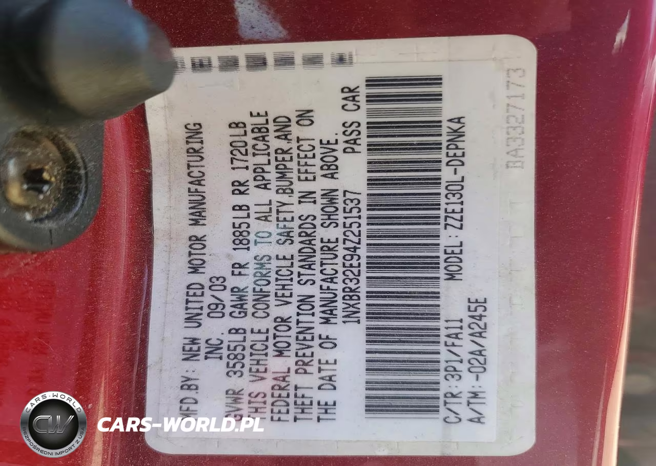 2004 Toyota Corolla Le VIN:1NXBR32E94Z251537 - 12