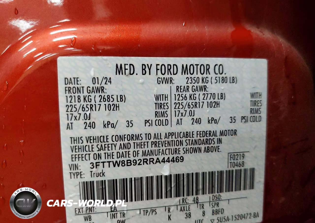 2024 Ford Maverick Xl VIN:3FTTW8B92RRA44469 - 12