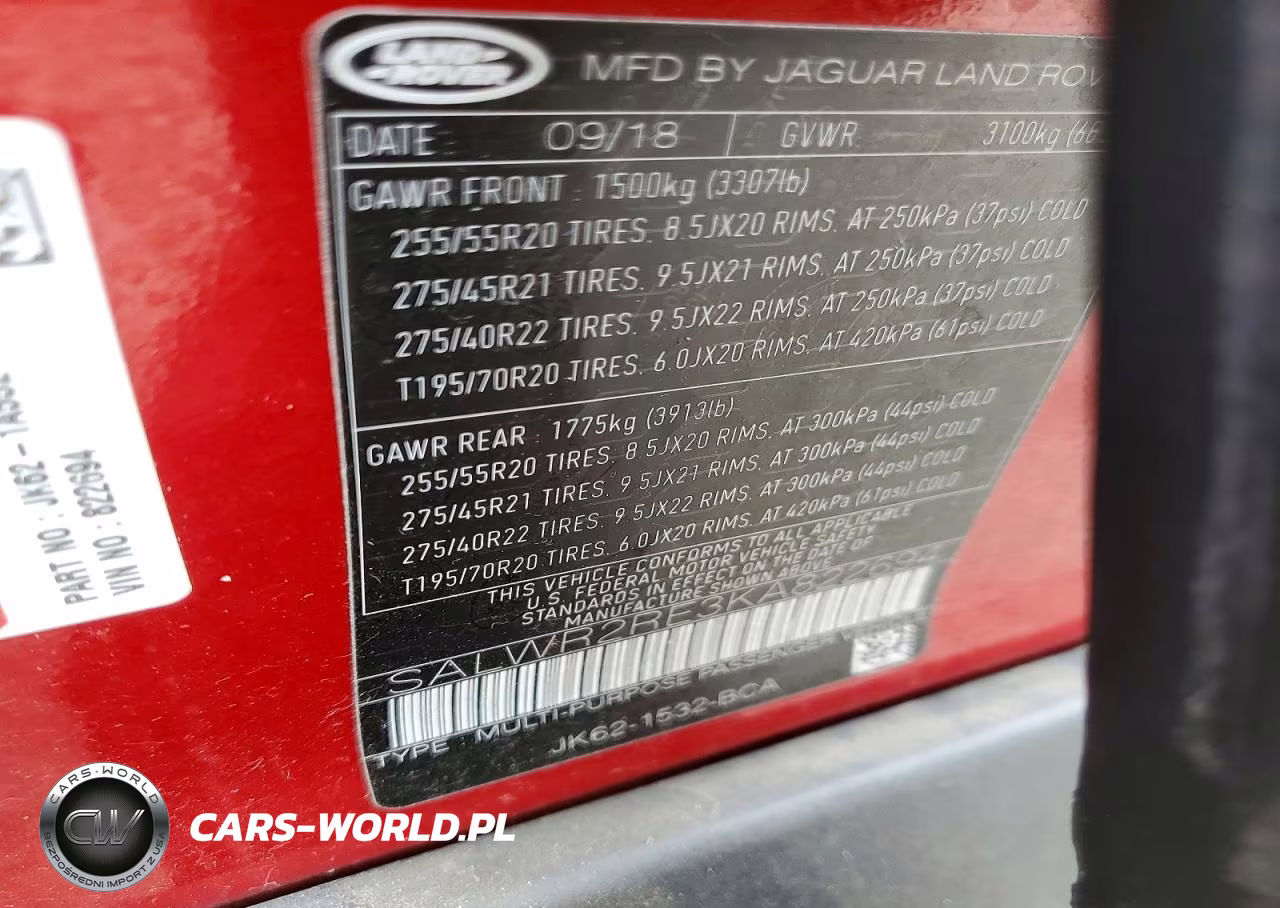 2019 Land Rover Range Rover Sport Supercharged Dynamic VIN:SALWR2RE3KA822694 - 13