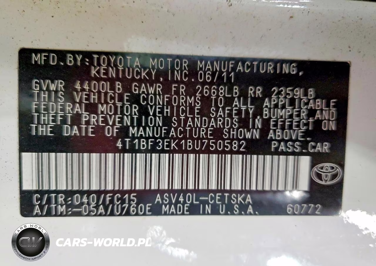 2011 Toyota Camry Se VIN:4T1BF3EK1BU750582 - 12