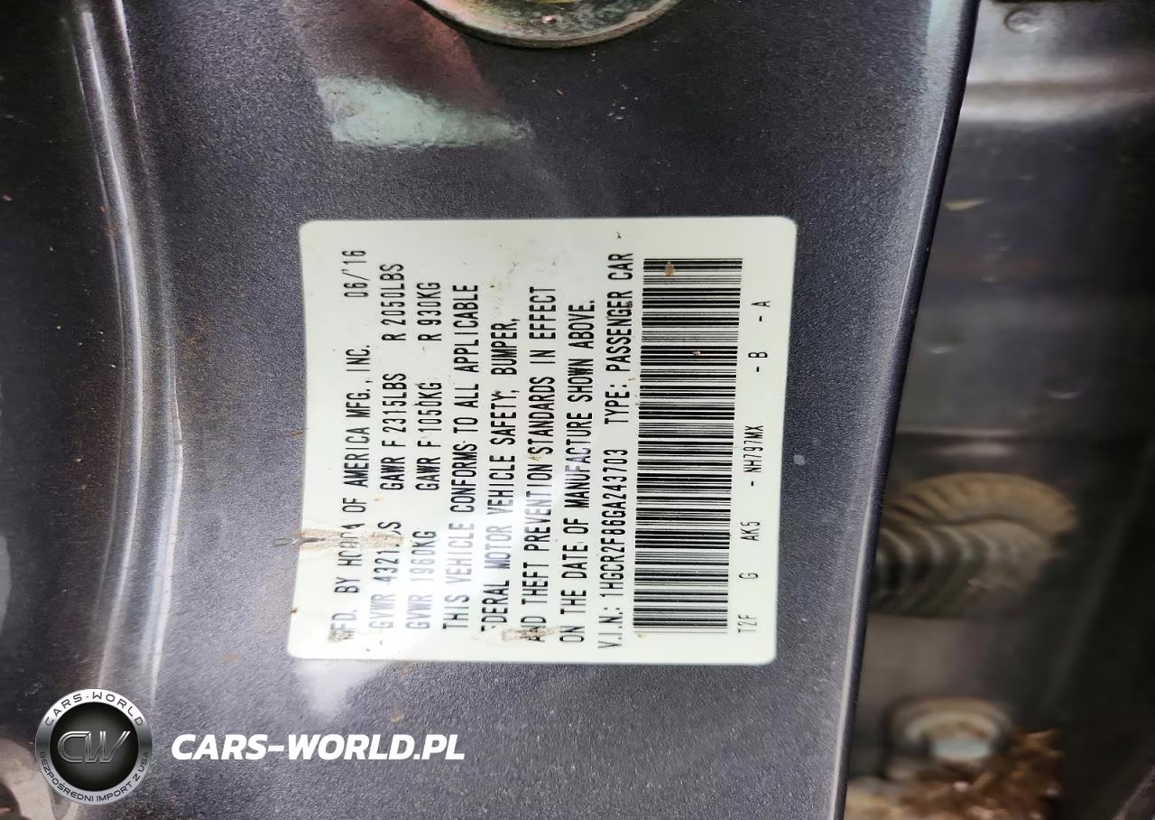 2016 Honda Accord Exl VIN:1HGCR2F86GA243703 - 12