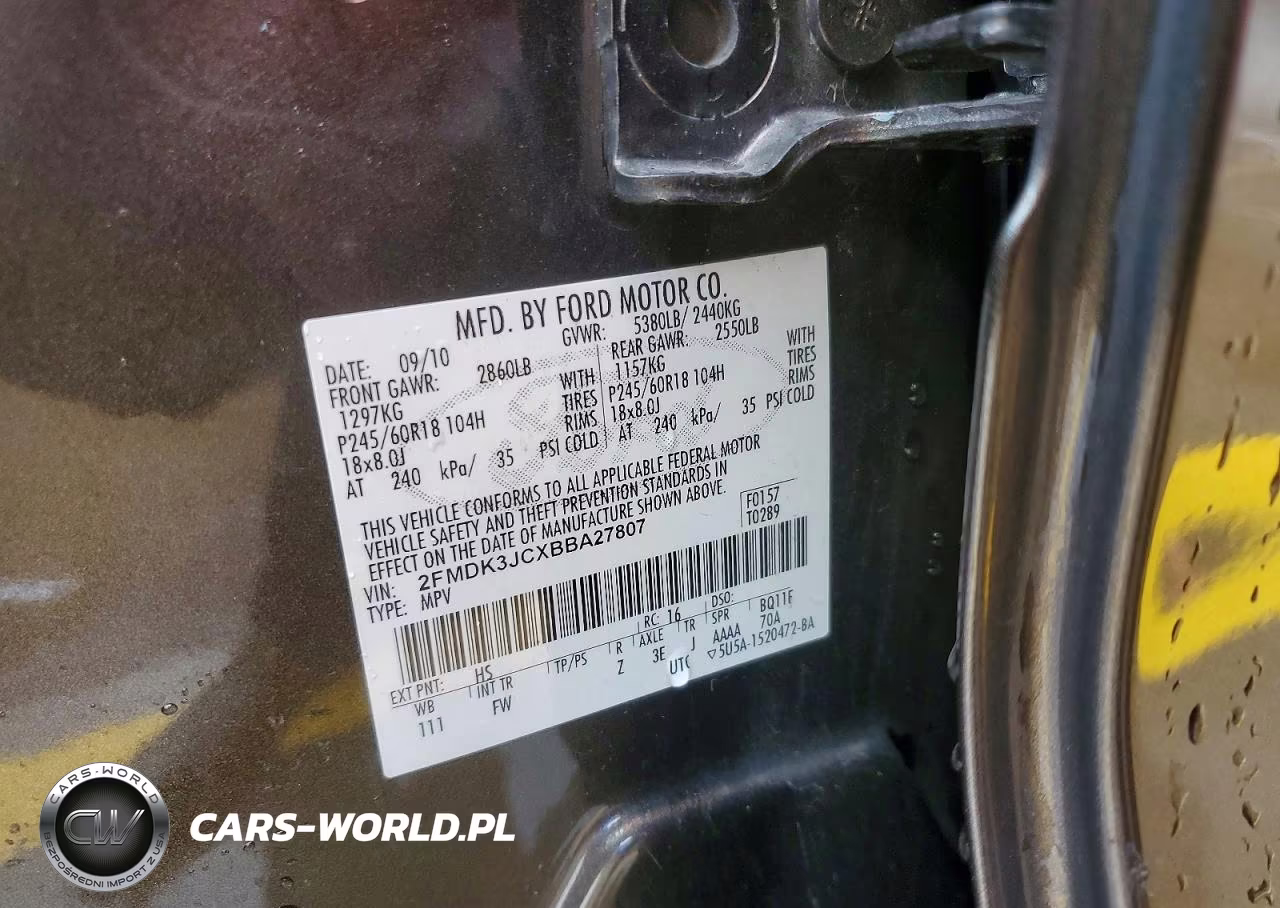 2011 Ford Edge Sel VIN:2FMDK3JCXBBA27807 - 14