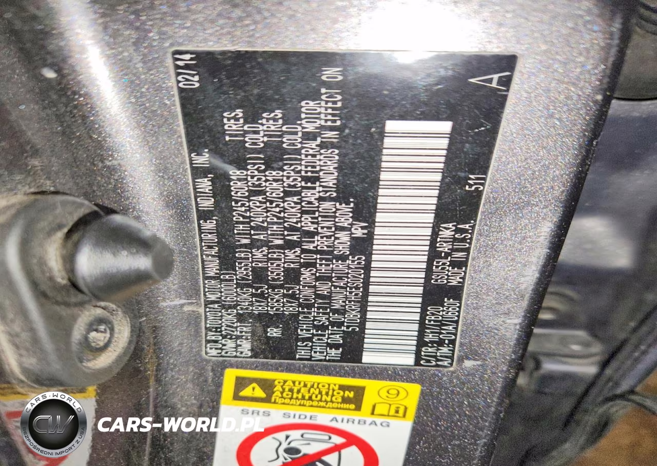2014 Toyota Highlander Le VIN:5TDBKRFH5ES020155 - 13