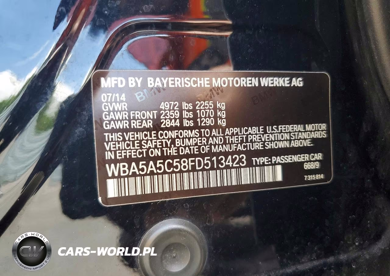 2015 BMW 528 I VIN:WBA5A5C58FD513423 - 12