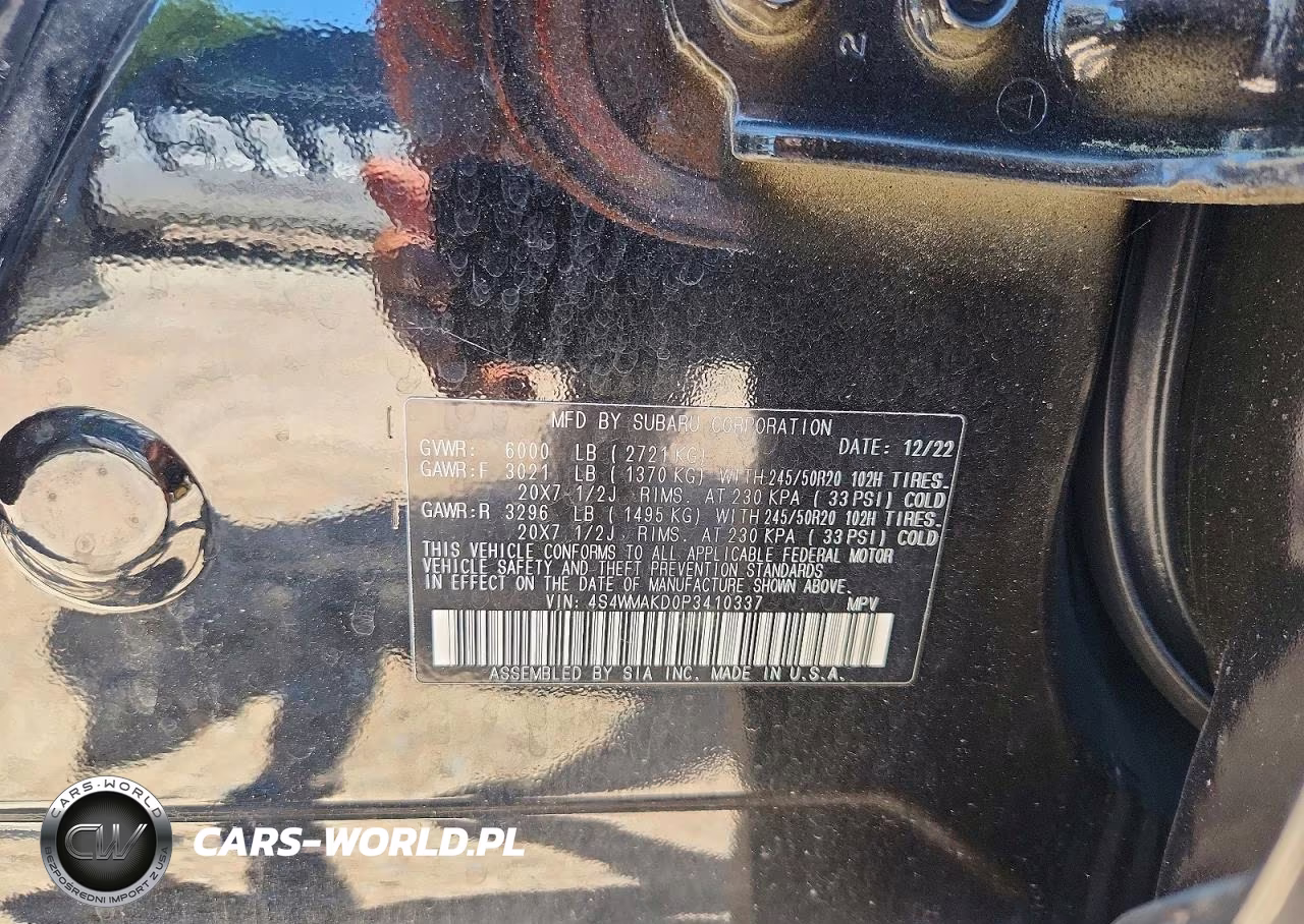 2023 Subaru Ascent Limited VIN:4S4WMAKD0P3410337 - 14