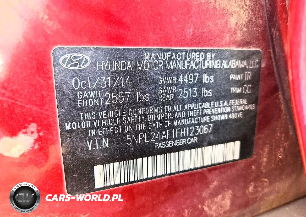 2015 Hyundai Sonata VIN:5NPE24AF1FH123067 - 13