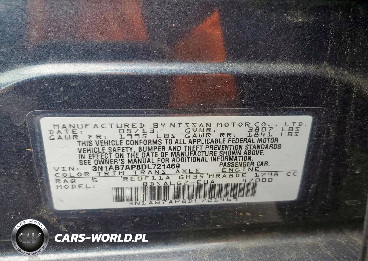 2013 Nissan Sentra S VIN:3N1AB7AP8DL721469 - 13