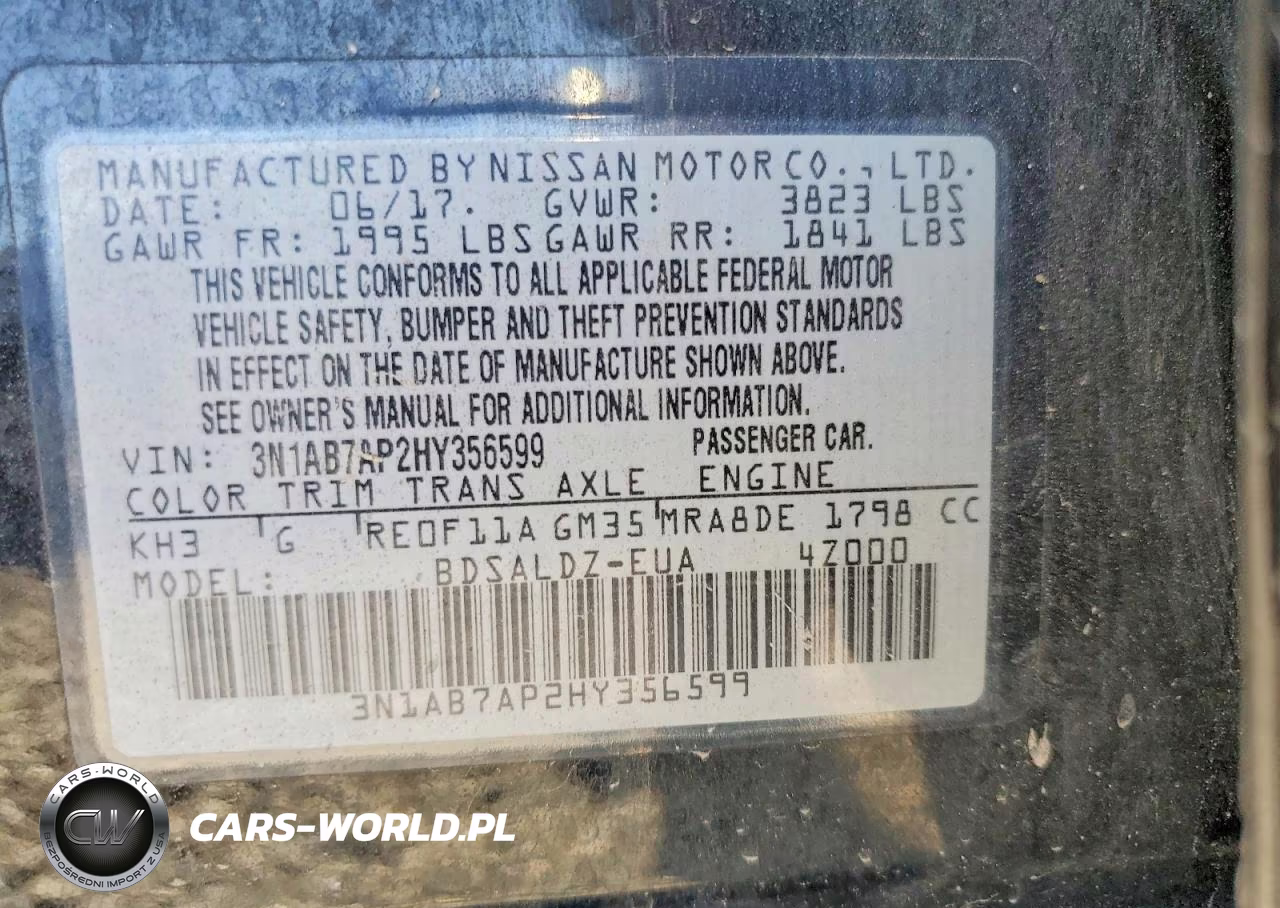2017 Nissan Sentra Sv VIN:3N1AB7AP2HY356599 - 12