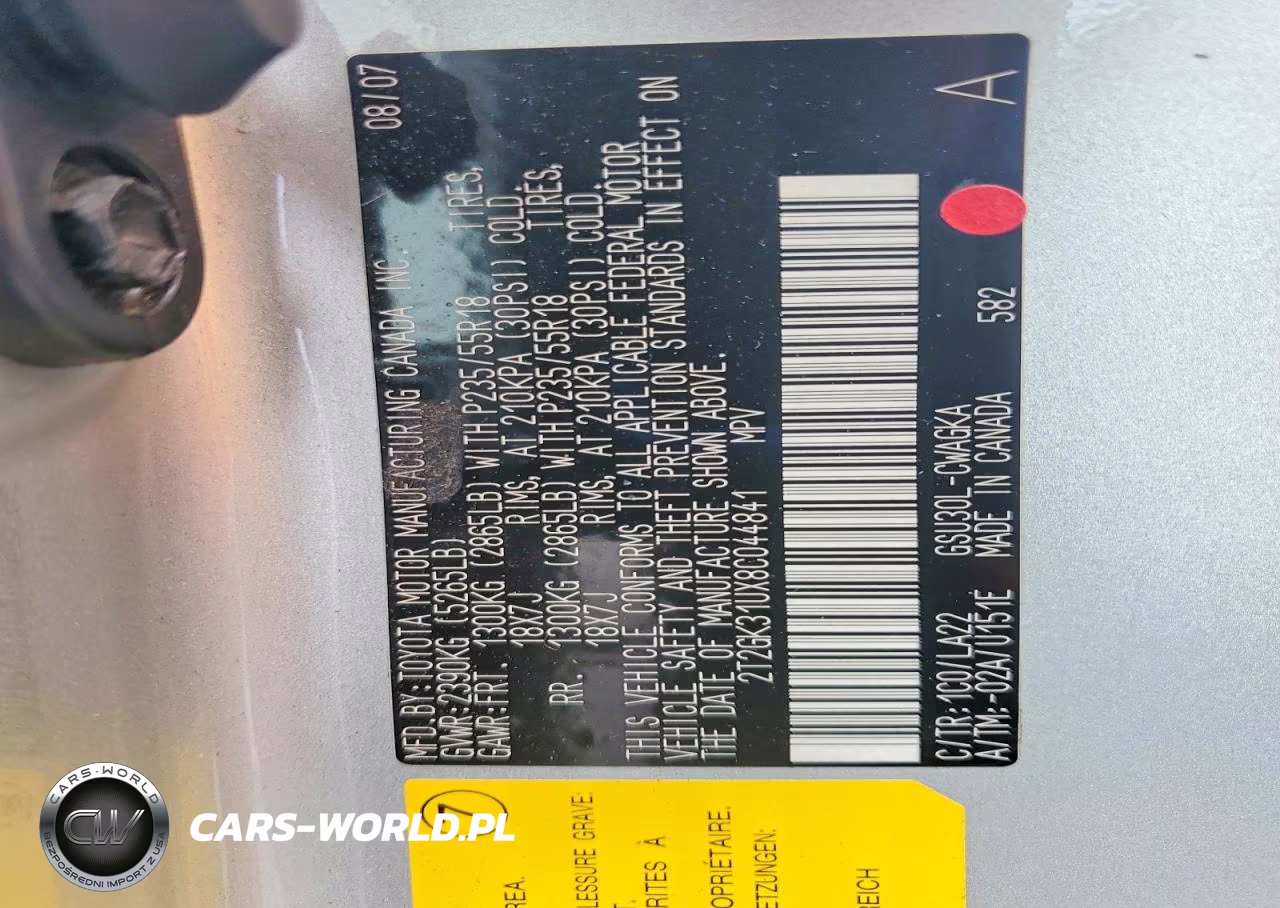 2008 Lexus Rx 350 VIN:2T2GK31UX8C044841 - 13