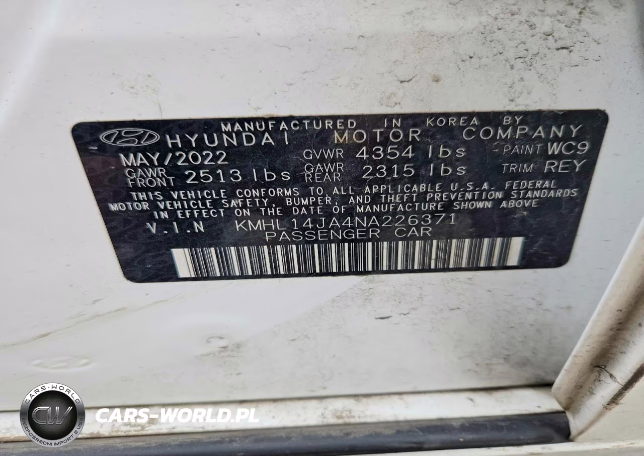 2022 Hyundai Sonata Sel VIN:KMHL14JA4NA226371 - 12