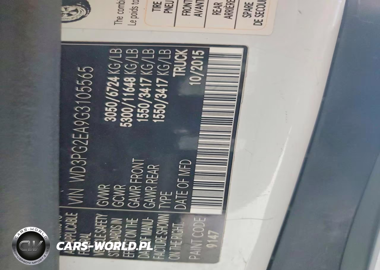 2016 Mercedes-Benz Metris VIN:WD3PG2EA9G3105565 - 13