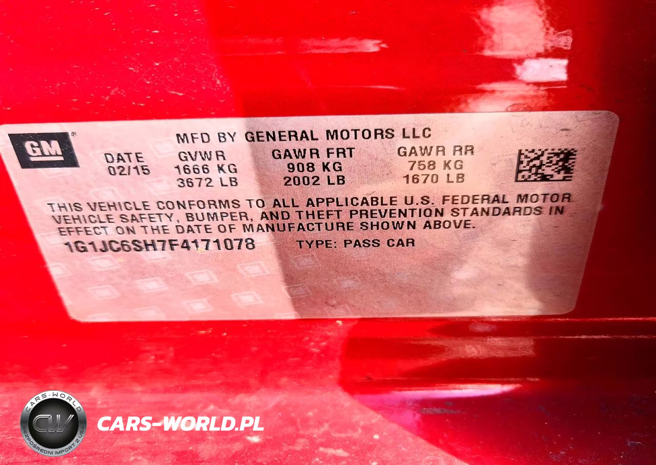 2015 Chevrolet Sonic Lt VIN:1G1JC6SH7F4171078 - 12