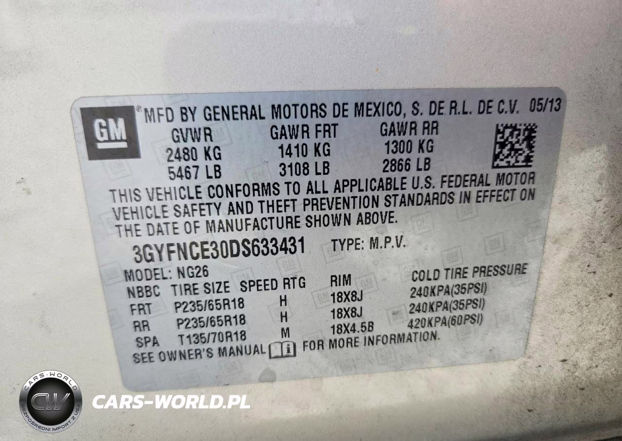 2013 Cadillac Srx Luxury Collection VIN:3GYFNCE30DS633431 - 13