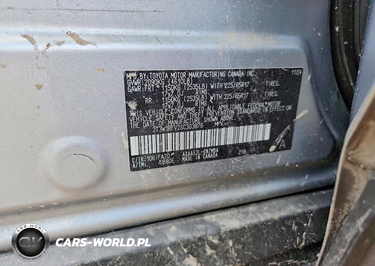 2025 Toyota Rav4 Xle VIN:2T3W1RFV2SC303876 - 12