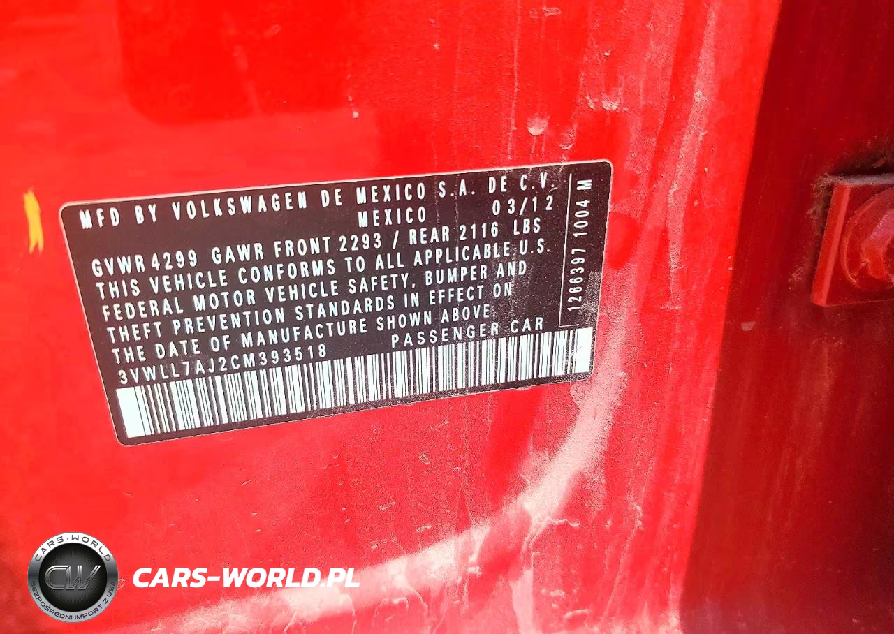 2012 Volkswagen Jetta Tdi VIN:3VWLL7AJ2CM393518 - 12