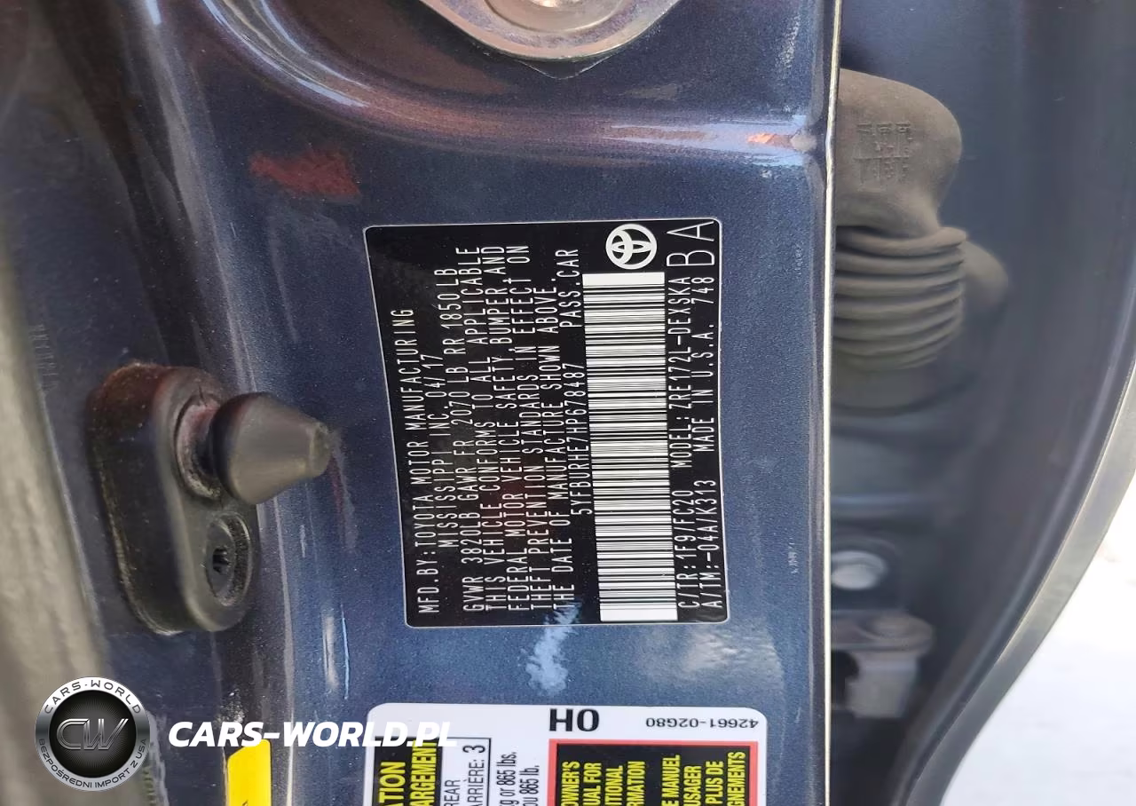 2017 Toyota Corolla Se VIN:5YFBURHE7HP678487 - 12