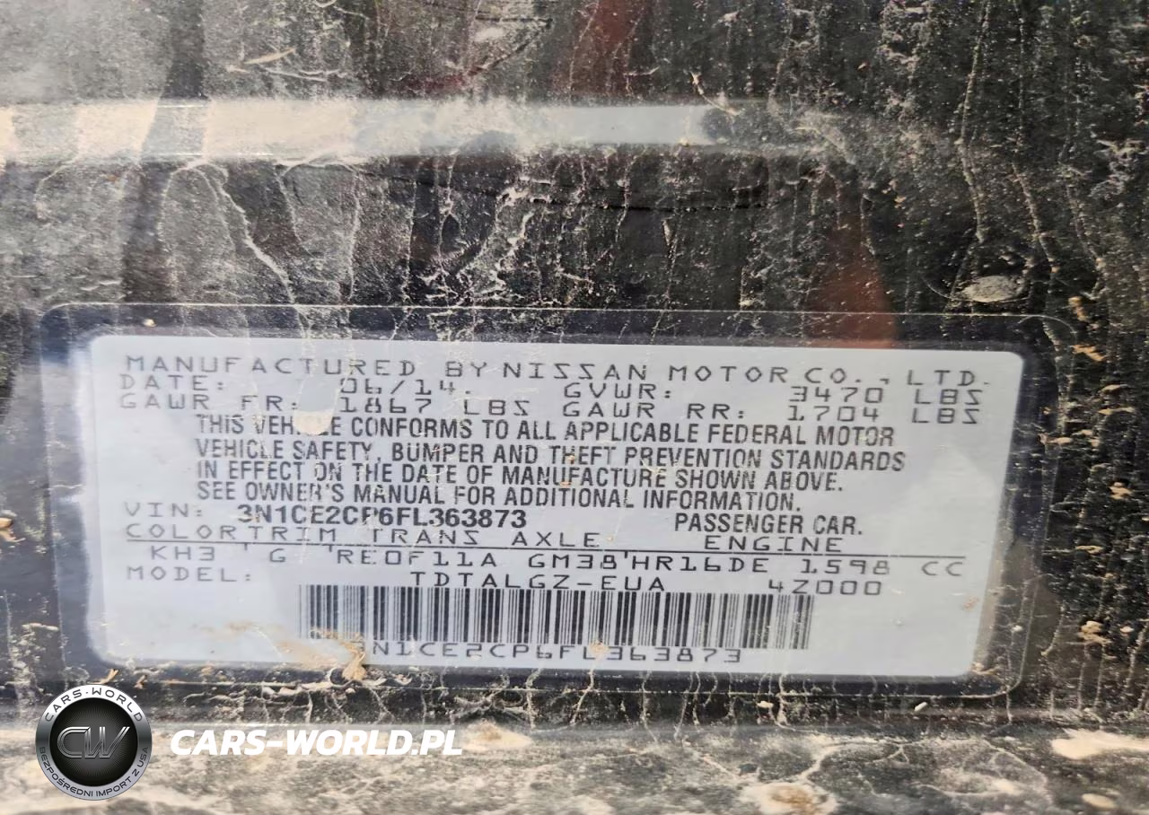 2015 Nissan Versa Note Sr VIN:3N1CE2CP6FL363873 - 12