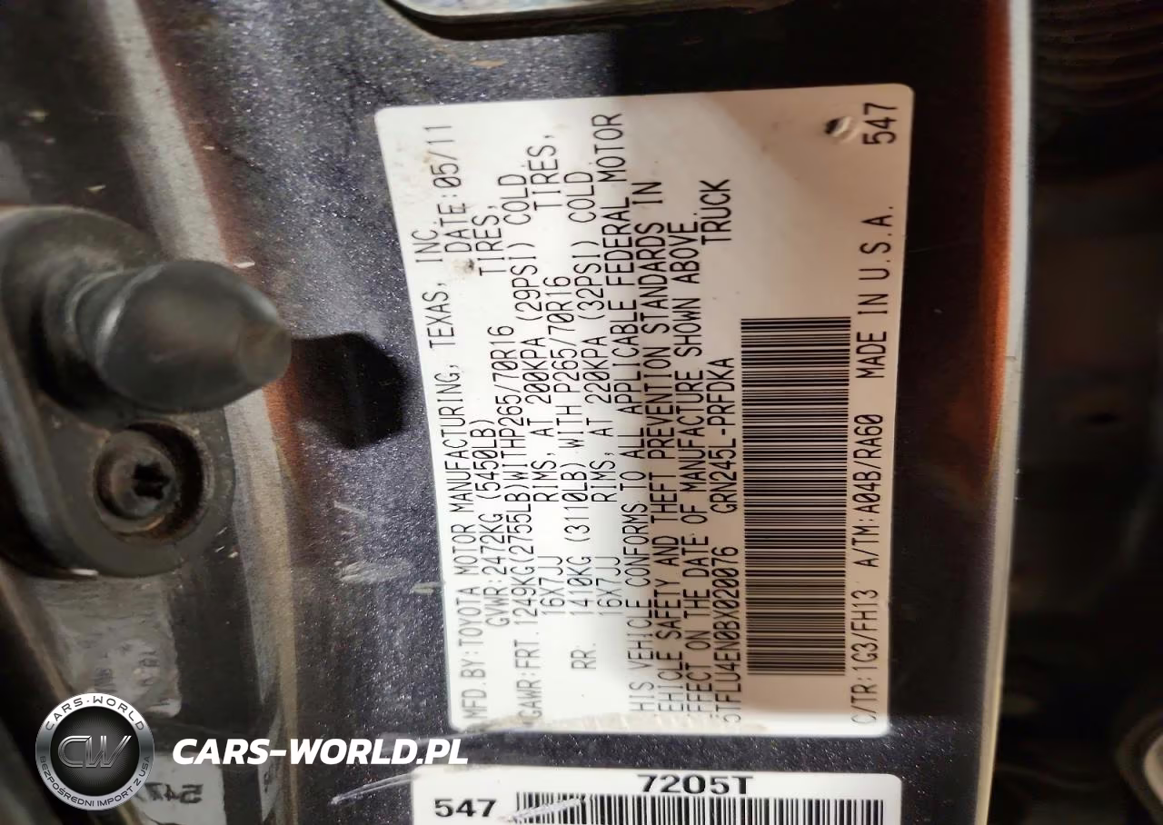 2011 Toyota Tacoma Double Cab VIN:5TFLU4EN0BX020076 - 12