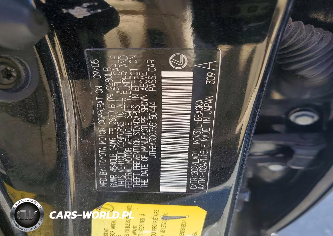 2006 Lexus Es 330 VIN:JTHBA30G765150444 - 12
