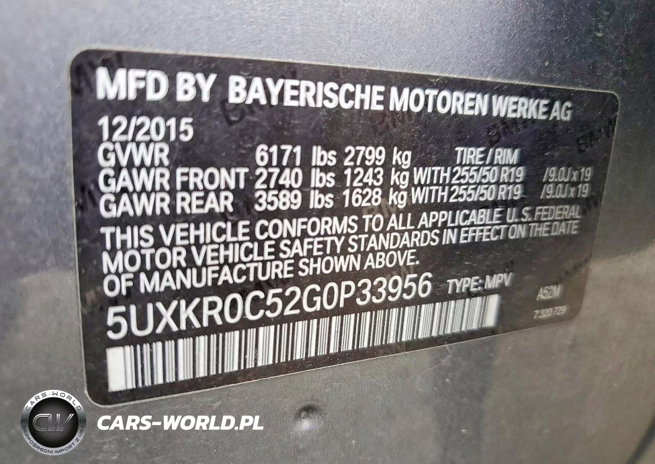 2016 BMW X5 xDrive35I VIN:5UXKR0C52G0P33956 - 14
