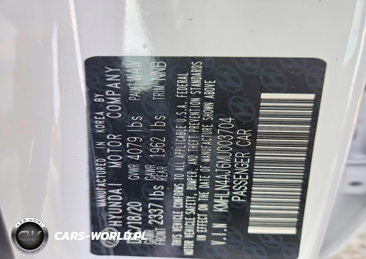 2021 Hyundai Elantra Limited VIN:KMHLN4AJ6MU003704 - 12